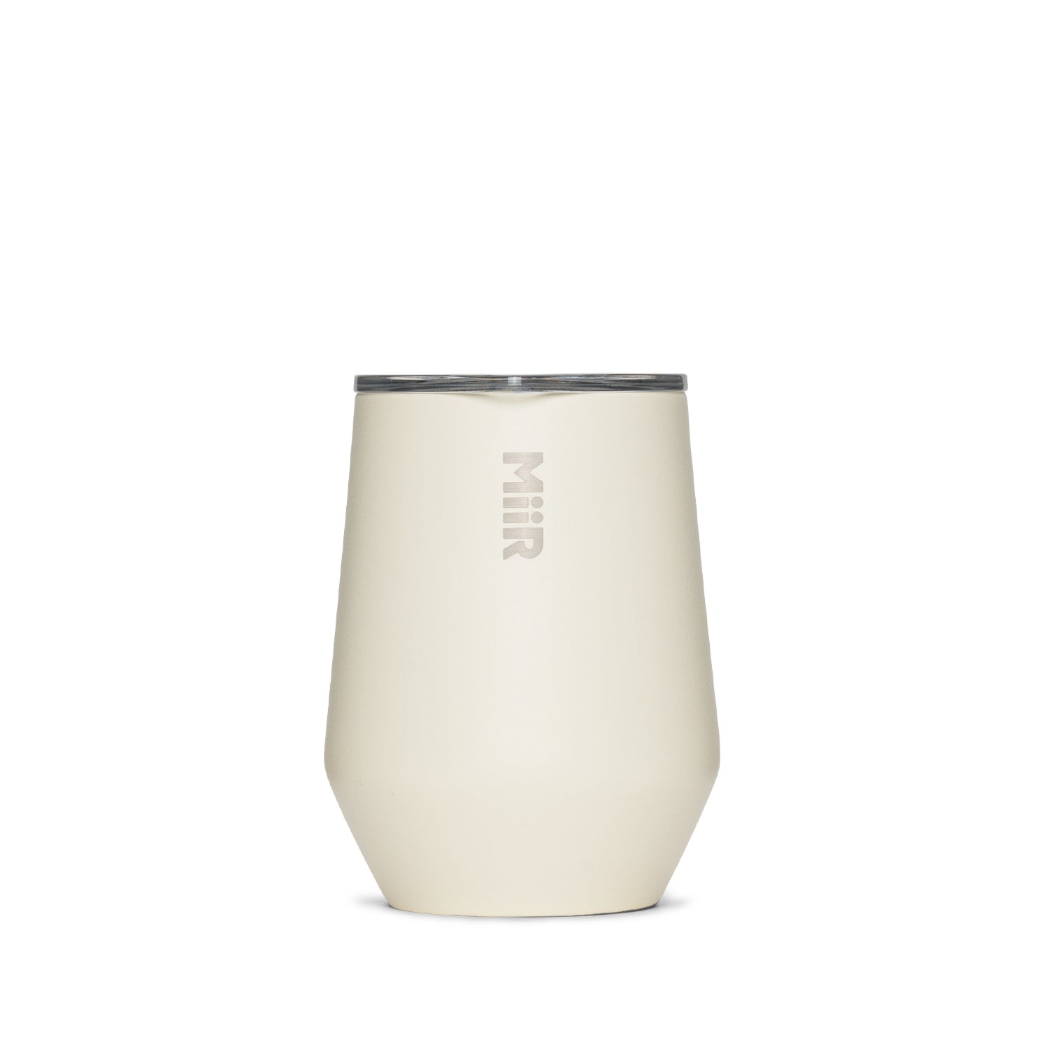 A Sandstone White 10oz Wine Tumbler front facing
