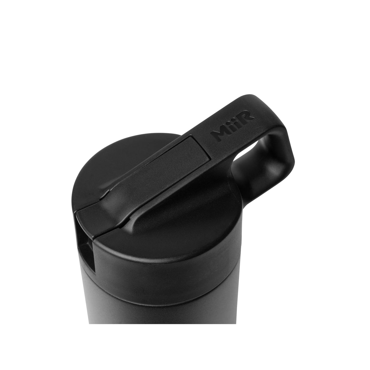 Black MiiR water bottle Leakproof Straw Lid closed