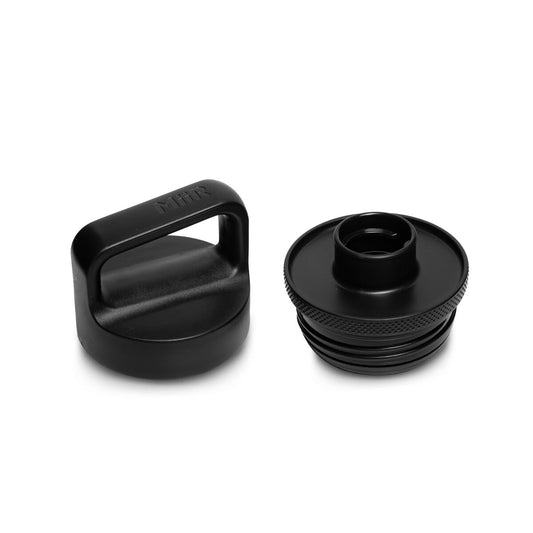 Two black metal components on a white background