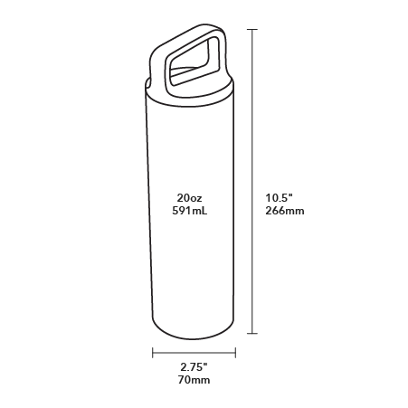 Spout Bottle - Product Dimensions