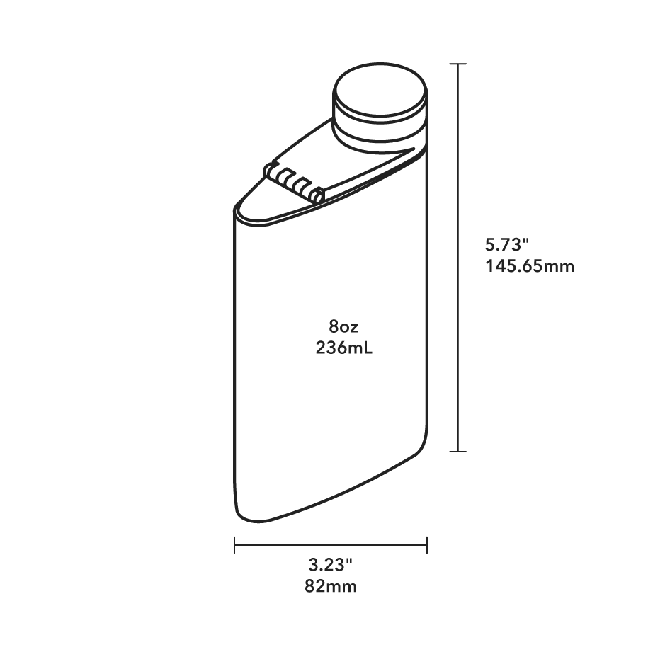 MiiR x Carryology Flask - Product Dimensions