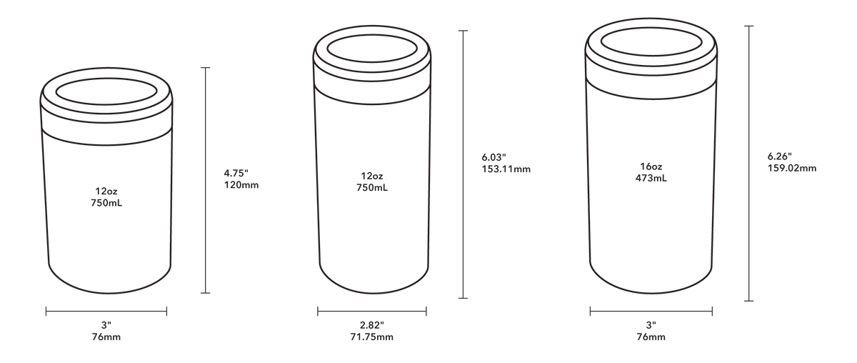 Can Chiller - Product Dimensions