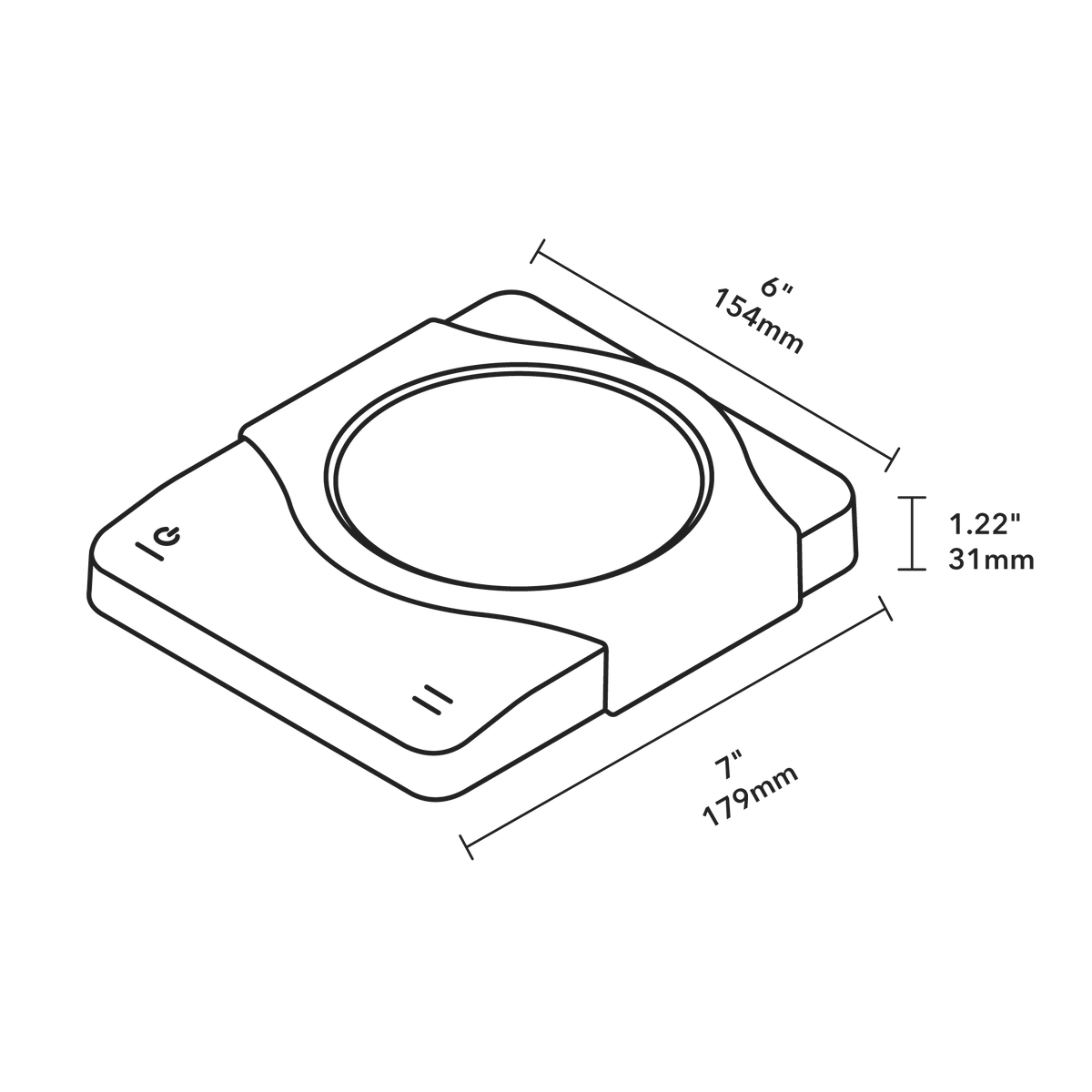 Digital Coffee Scale - Product Dimensions