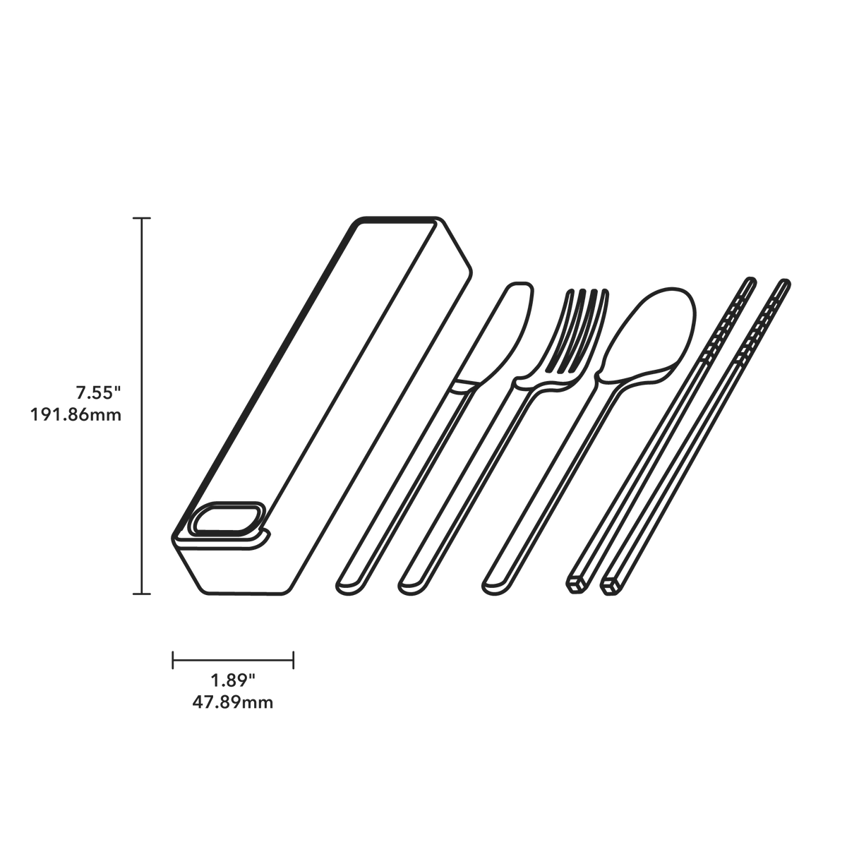 Essential Utensil Set - Product Dimensions