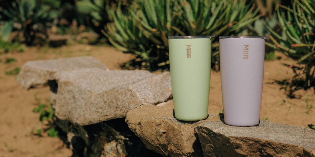MiiR Tumblers in the new Cactus Green and Haze Purple colors