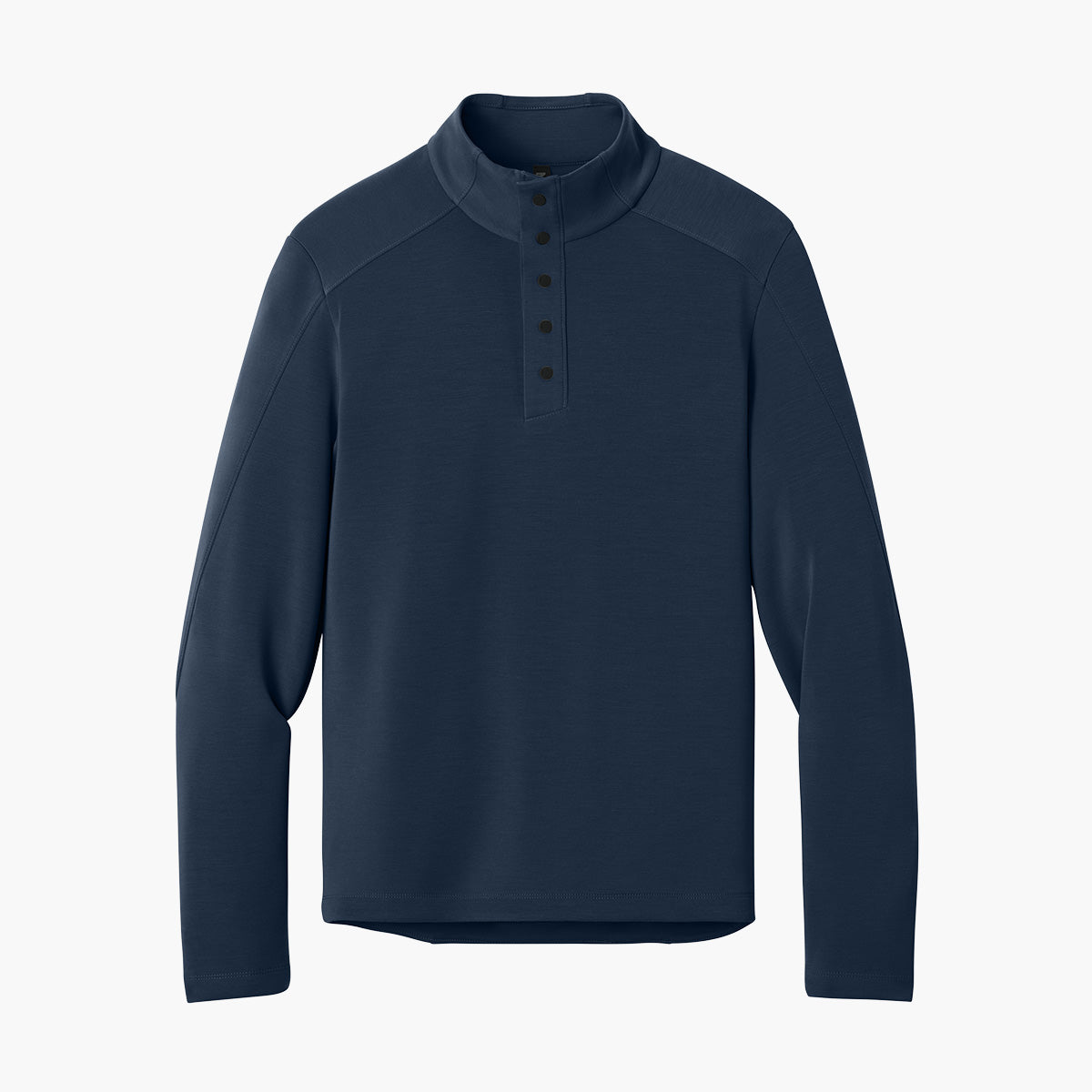 Men's Kumo 1/4 Snap Sweater - Indigo Navy - Flat Front