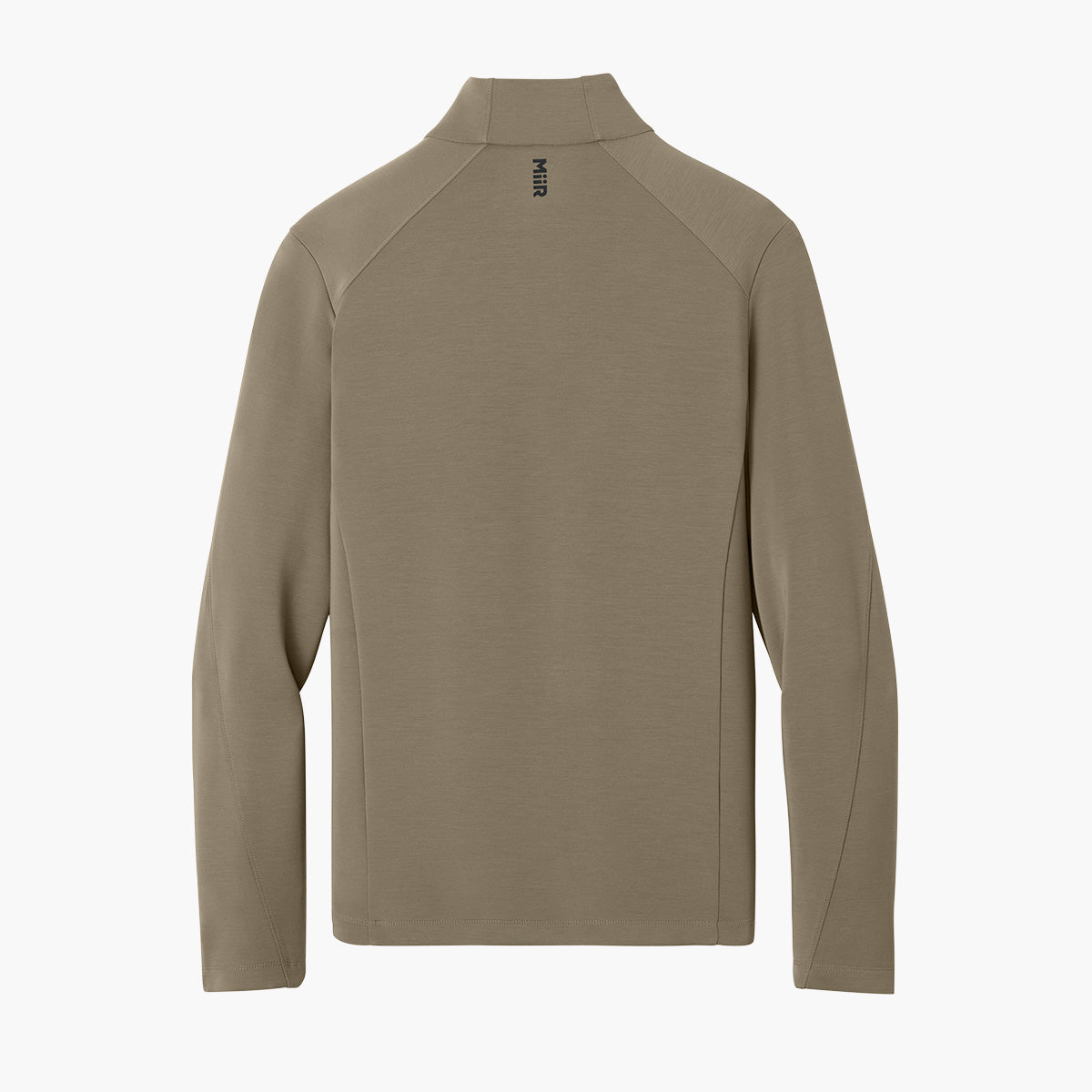 Men's Kumo 1/4 Snap Sweater - Truffle - Flat Back