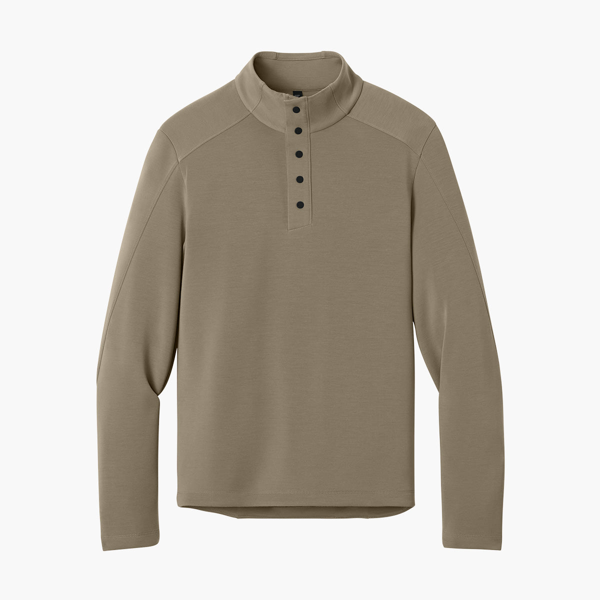 Men's Kumo 1/4 Snap Sweater - Truffle - Flat Front