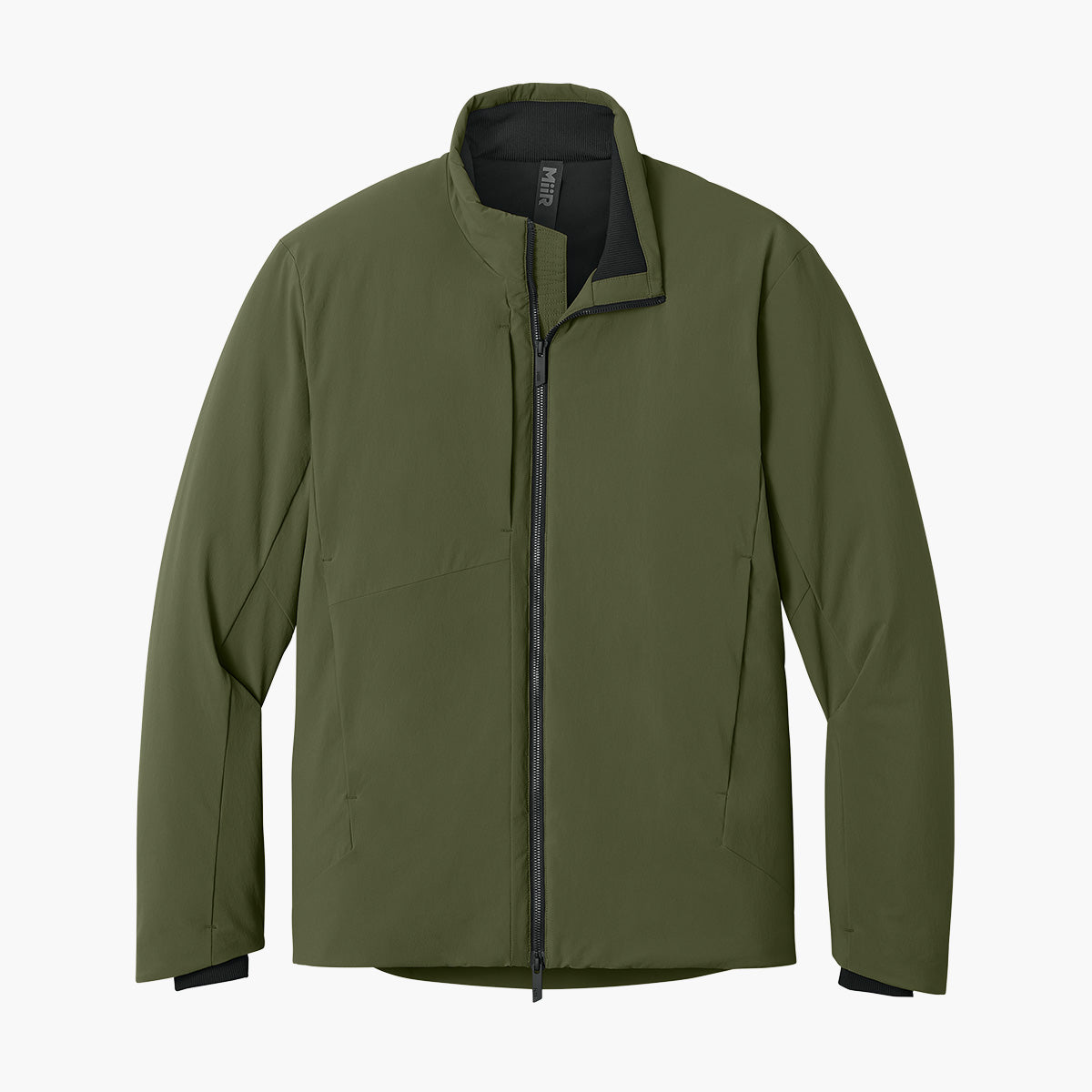 Men's Sashiko Insulated Jacket - Forest Moss - Flat Front