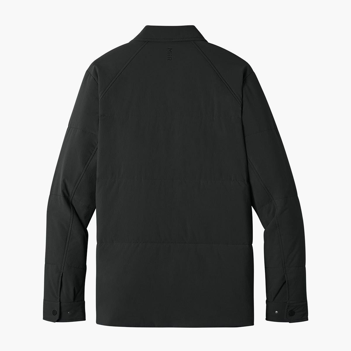 Men's Sashiko Insulated Shacket - Pitch Black - Flat Back
