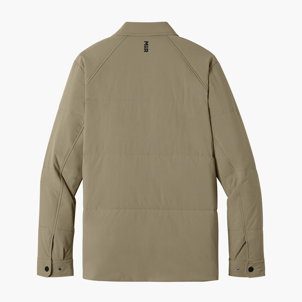 Men's Sashiko Insulated Shacket - Truffle - Flat Back