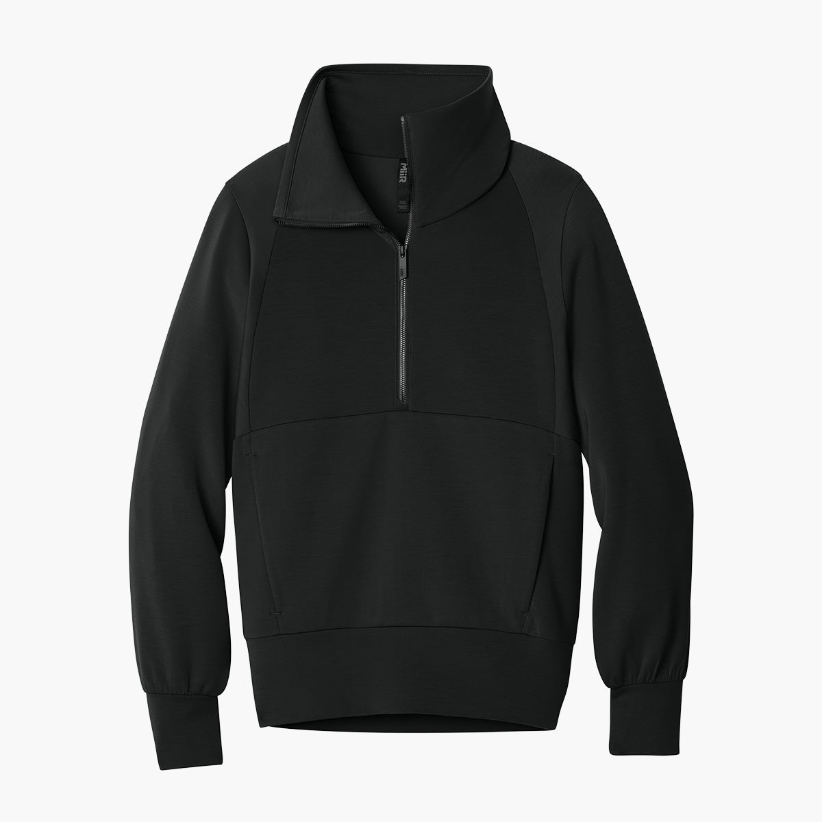 Women's Kumo 1/4 Zip Jacket - Pitch Black - Flat Front