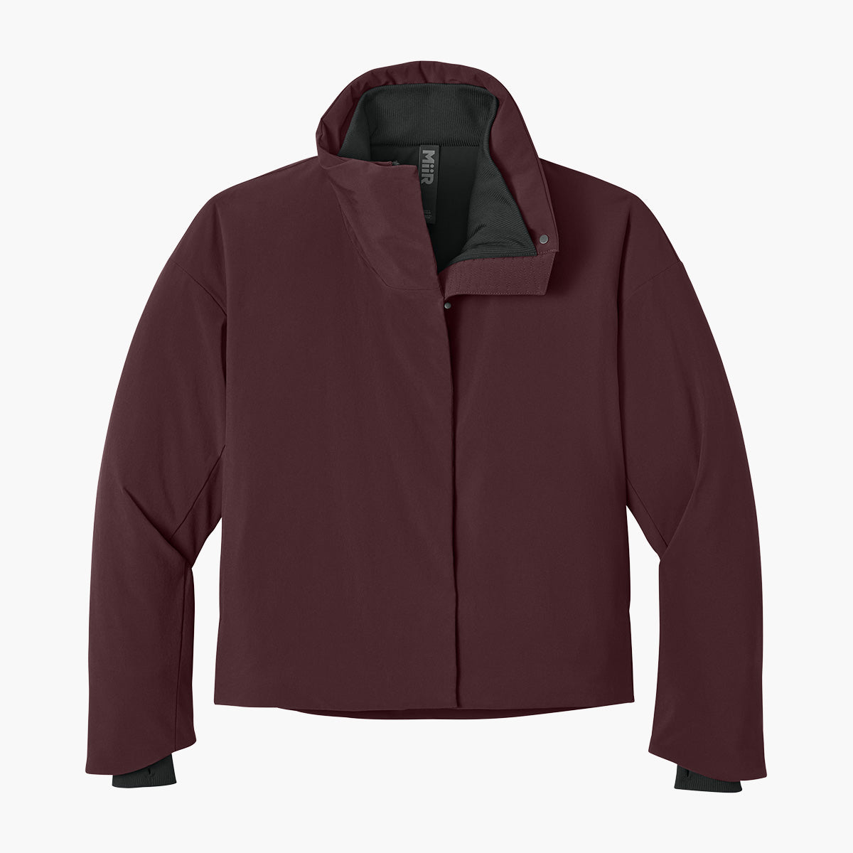 Women's Sashiko Insulated Jacket - Dark Fig - Flat Front