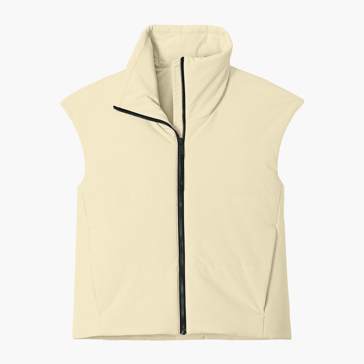 Women's Sashiko Insulated Vest - Alabaster - Flat Front