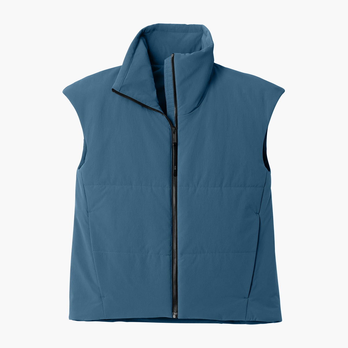 Women's Sashiko Insulated Vest - Deep Lake - Flat Front