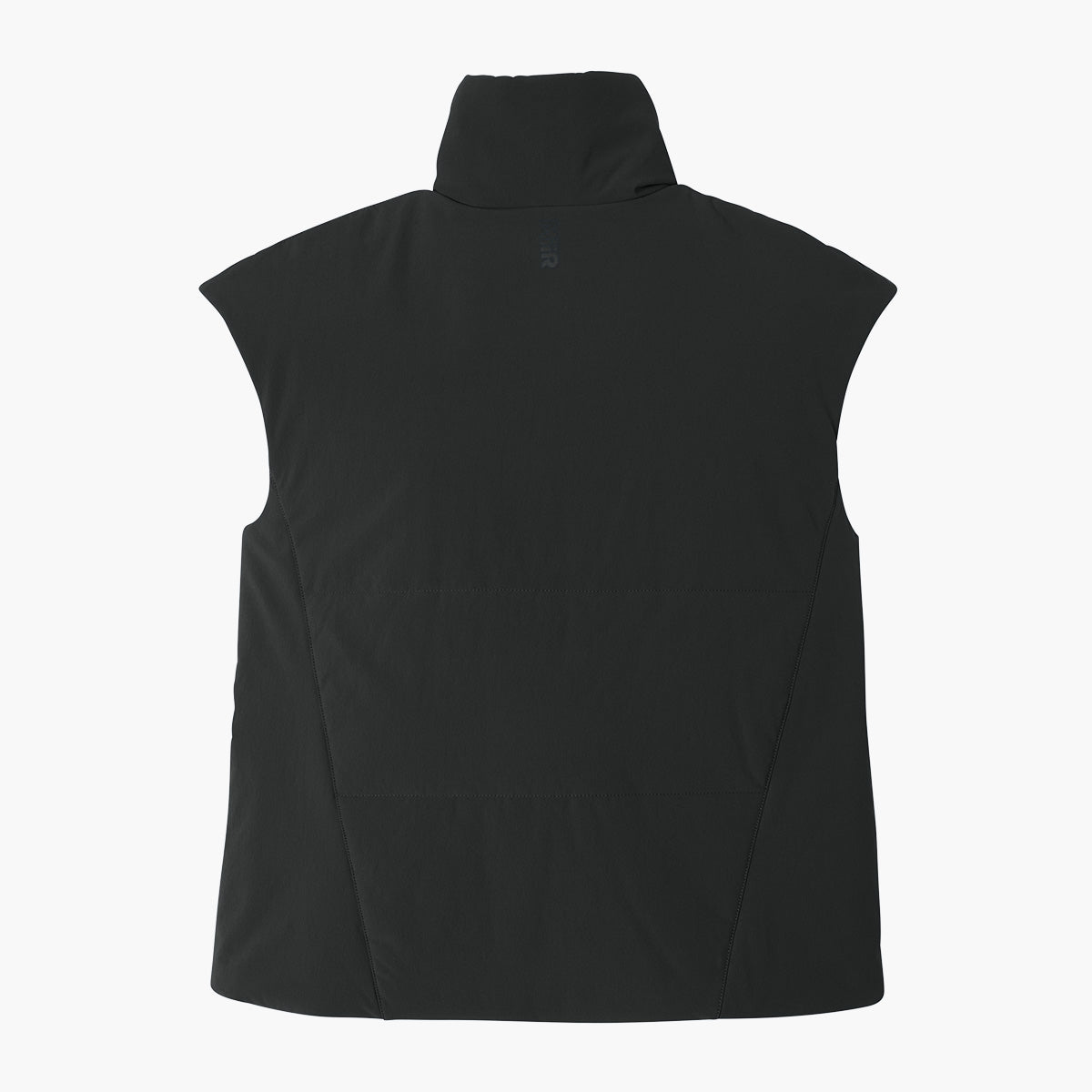 Women's Sashiko Insulated Vest - Pitch Black - Flat Back
