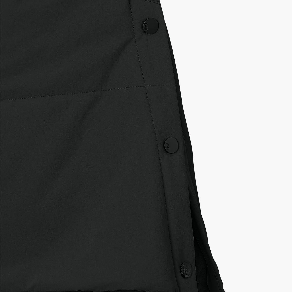 Women's Sashiko Insulated Long Jacket - Pitch Black - Flat Detail