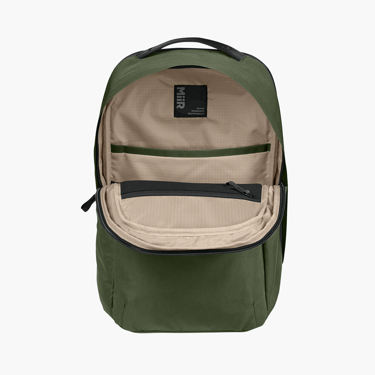 Kondoh Classic 18L Backpack - Forest Moss - Flat Inside