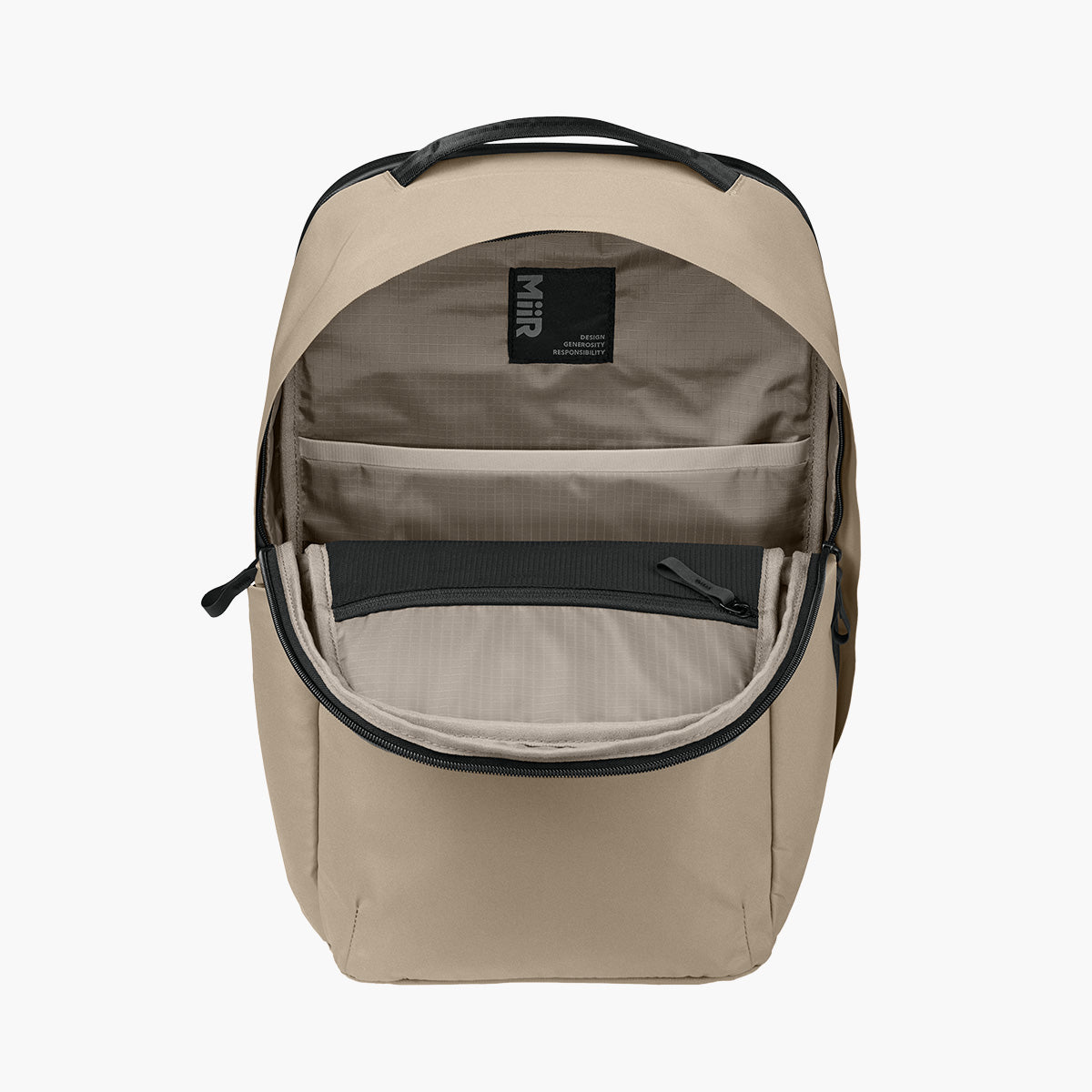 Kondoh Classic 18L Backpack - Linen - Flat Inside