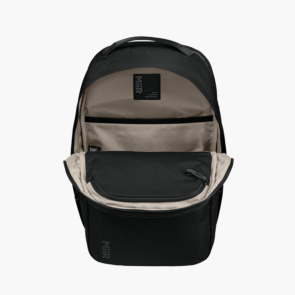 Kondoh Backpack - Pitch Black - Flat Inside