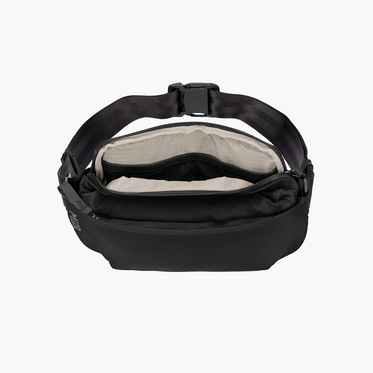 Causeway Crossbody Bag - Pitch Black - Flat Inside
