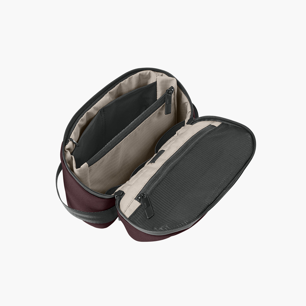 Causeway Tech Organizer - Dark Fig - Flat Inside