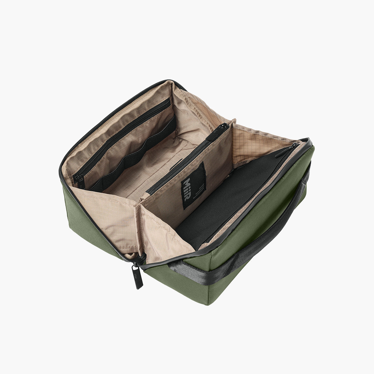 Causeway Travel Organizer - Forest Moss - Flat Inside