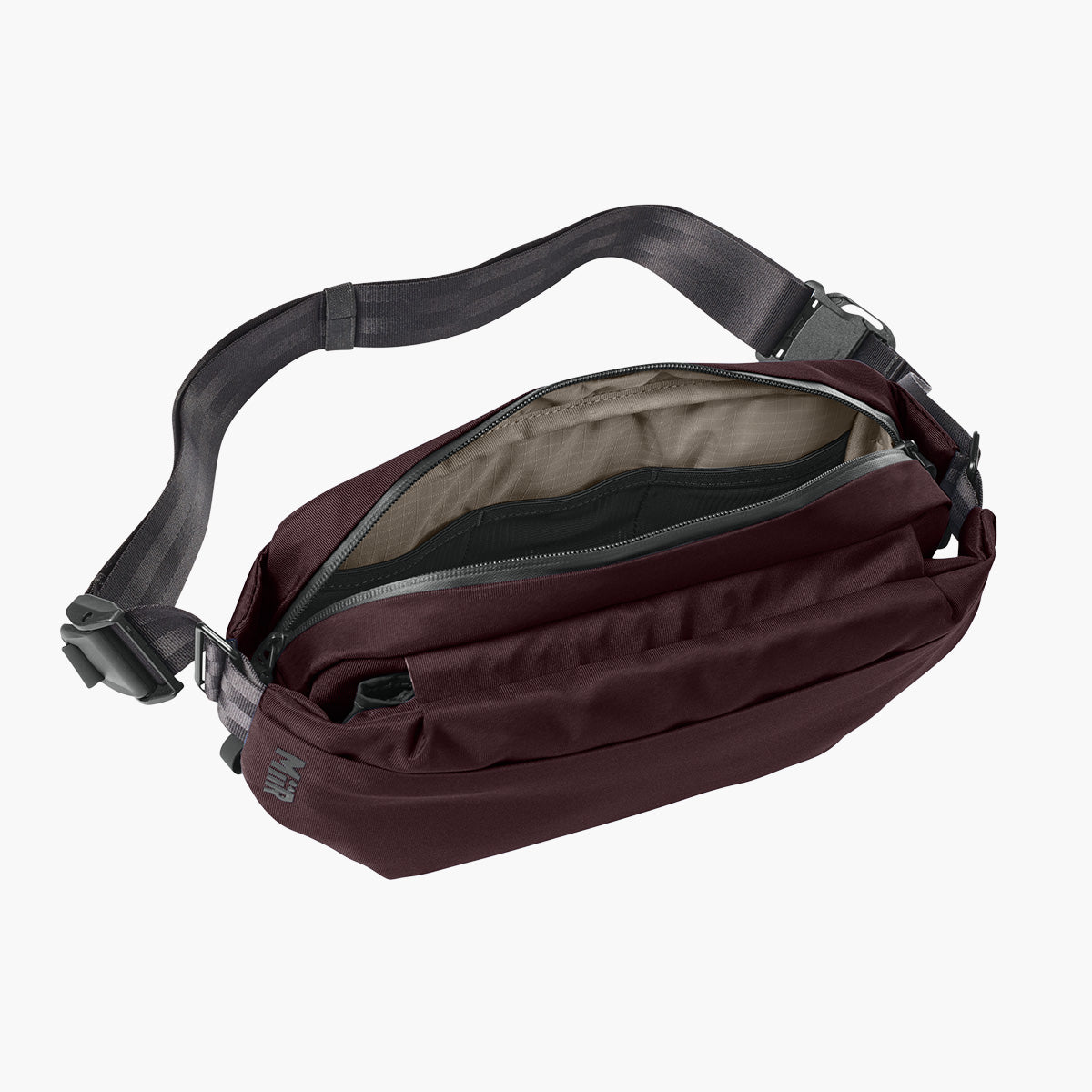 Vessel Crossbody - Dark Fig - Flat Inside