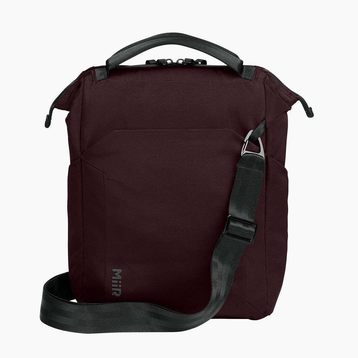 Kori 12 Can Vertical Cooler Bag - Dark Fig - Flat Detail
