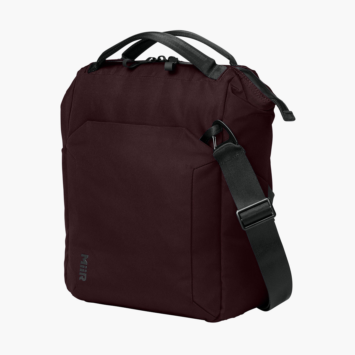 Kori 12 Can Vertical Cooler Bag - Dark Fig - Flat Left