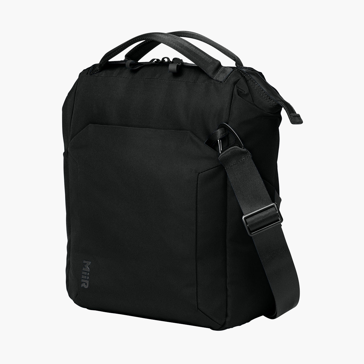 Kori 12 Can Vertical Cooler Bag - Pitch Black - Flat Left
