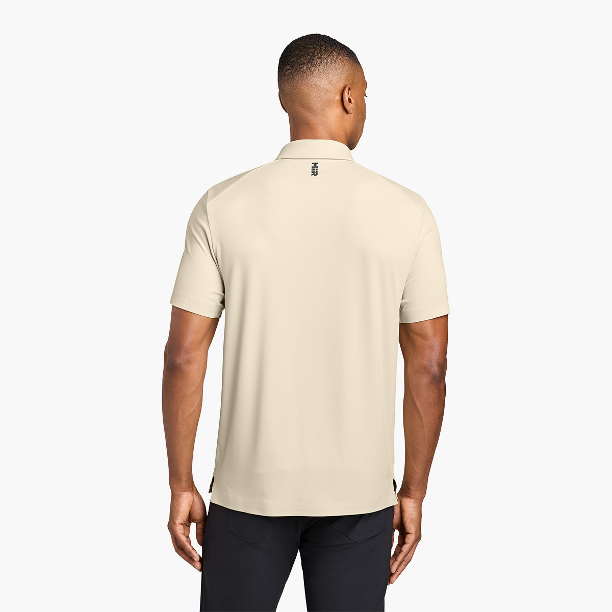 Men's Alta Polo - Alabaster - Model Back