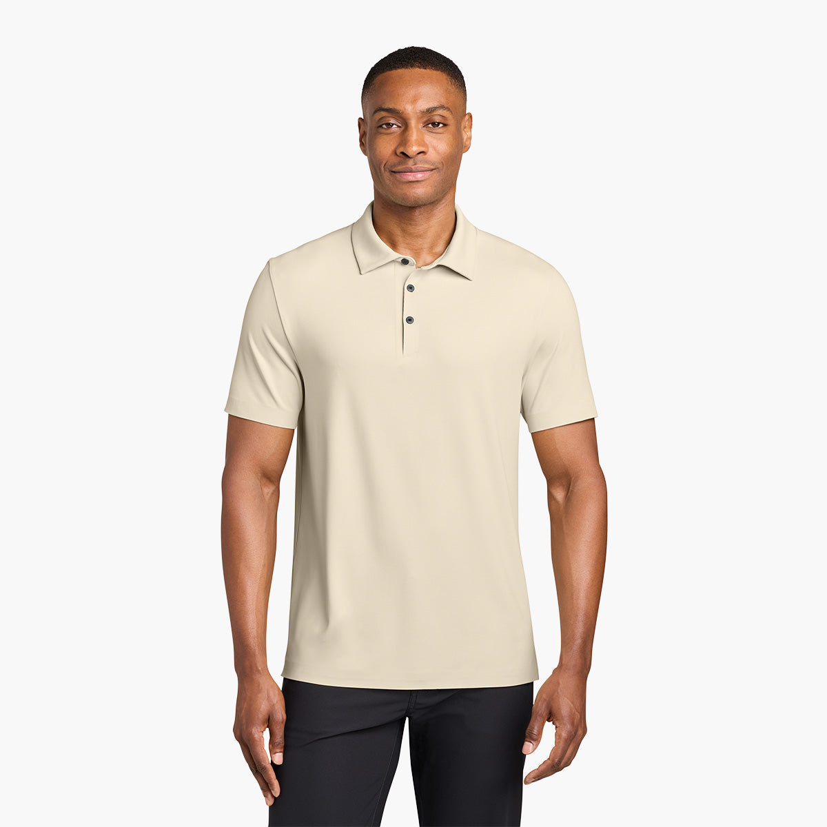 Men's Alta Polo - Alabaster - Model Front