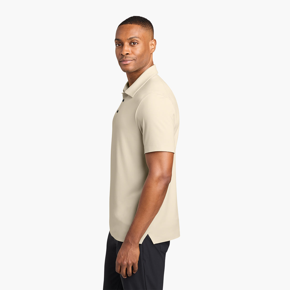Men's Alta Polo - Alabaster - Model Side