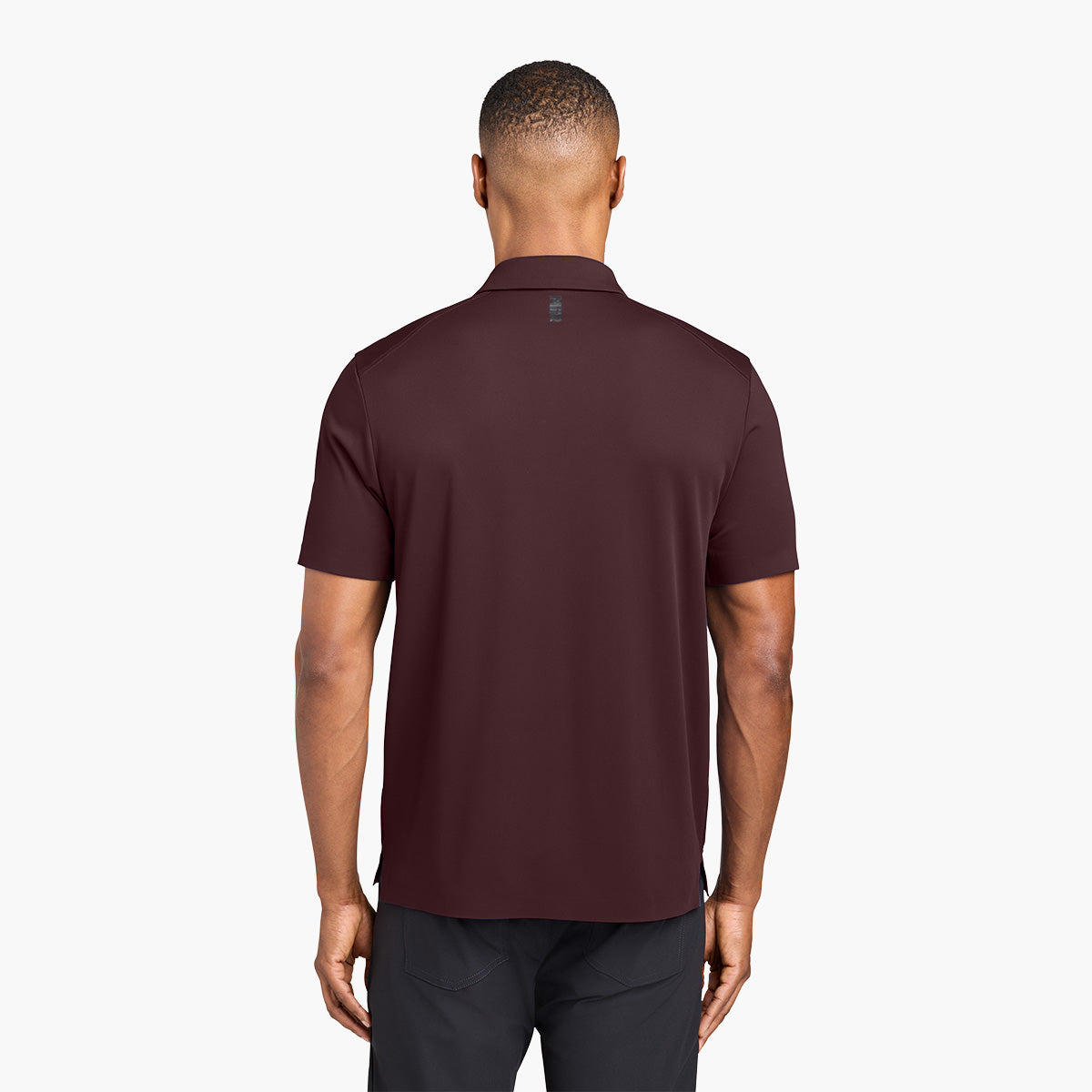 Men's Alta Polo - Dark Fig - Model Back