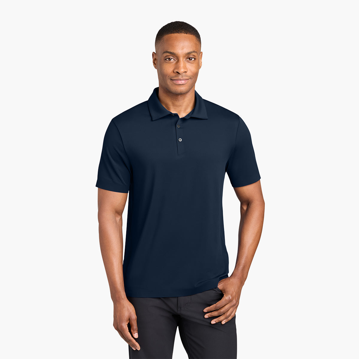 Men's Alta Polo - Indigo Navy - Model Front