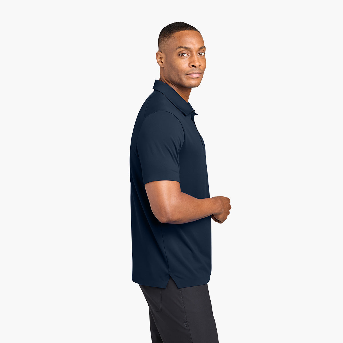 Men's Alta Polo - Indigo Navy - Model Side