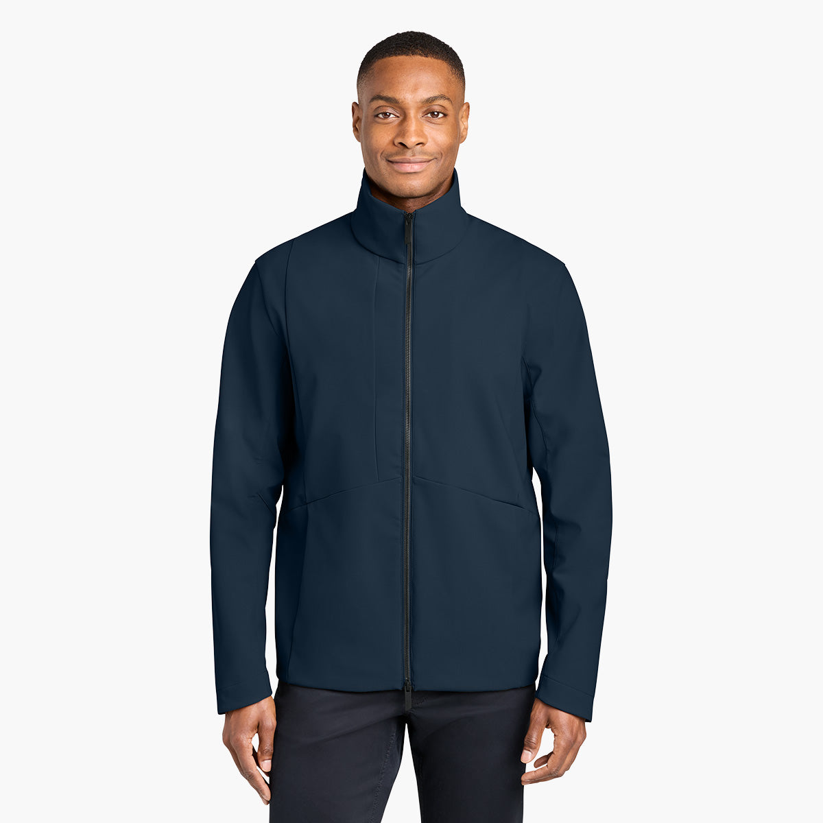 Men's Nozawa Soft Shell Jacket - Indigo Navy - Model Front