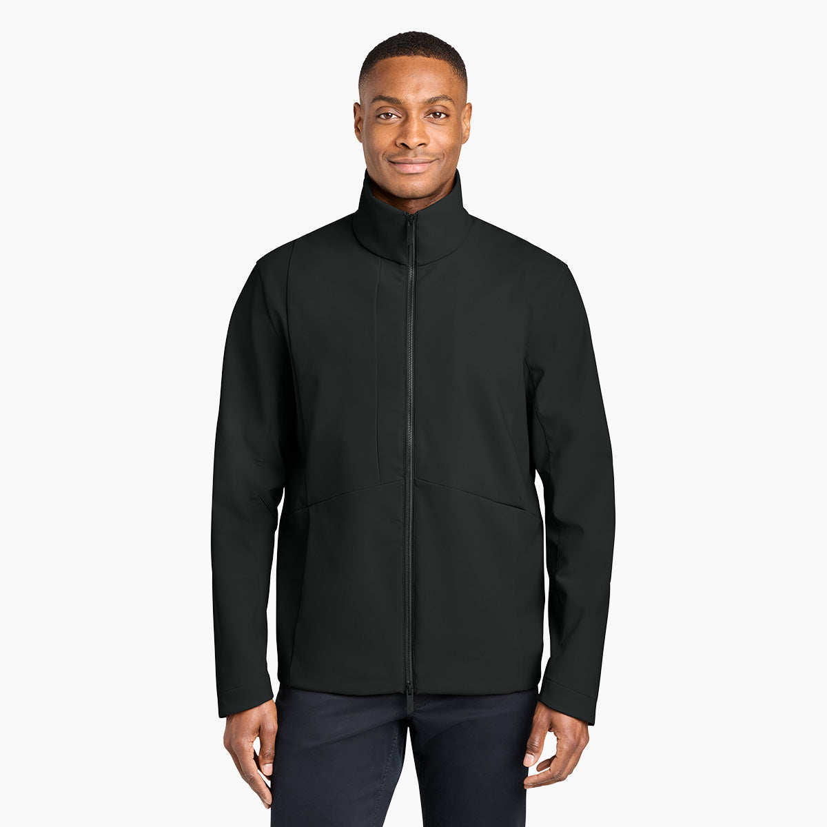 Men's Nozawa Soft Shell Jacket - Pitch Black - Model Front