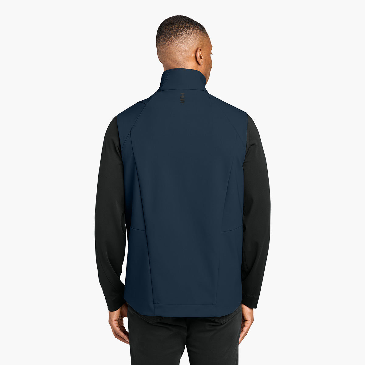 Men's Nozawa Soft Shell Vest - Indigo Navy - Model Back