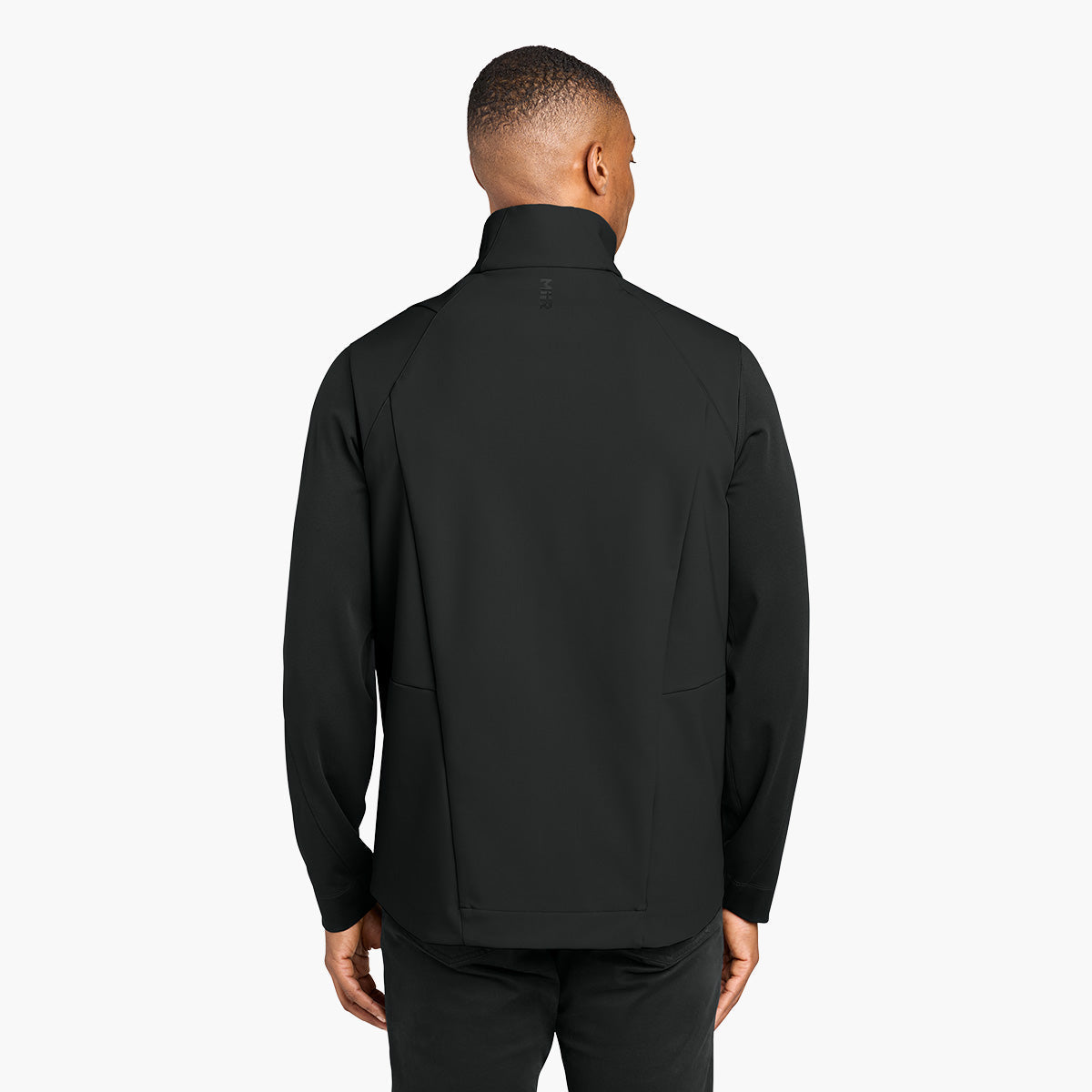 Men's Nozawa Soft Shell Vest - Pitch Black - Model Back