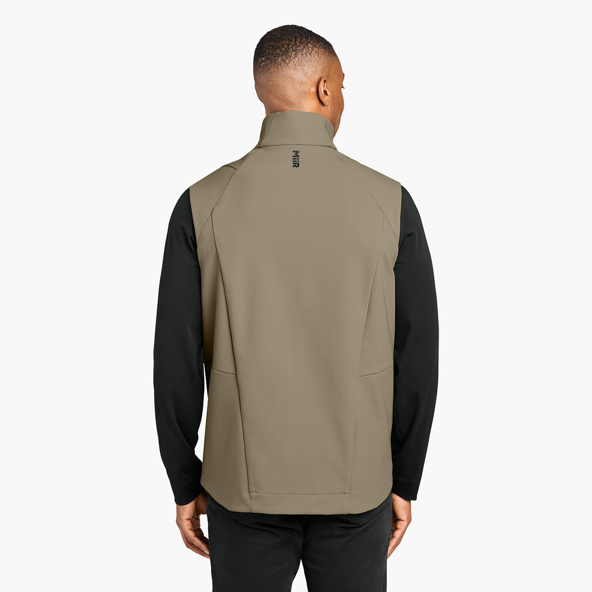 Men's Nozawa Soft Shell Vest - Truffle - Model Back