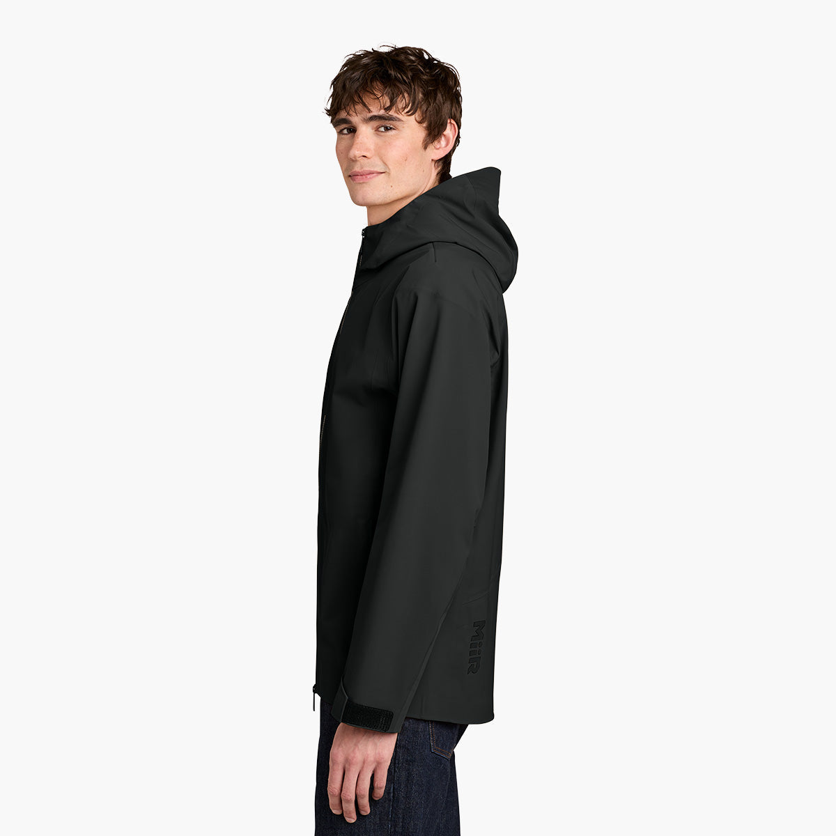 Men's Pourigami Jacket - Pitch Black - Model Side