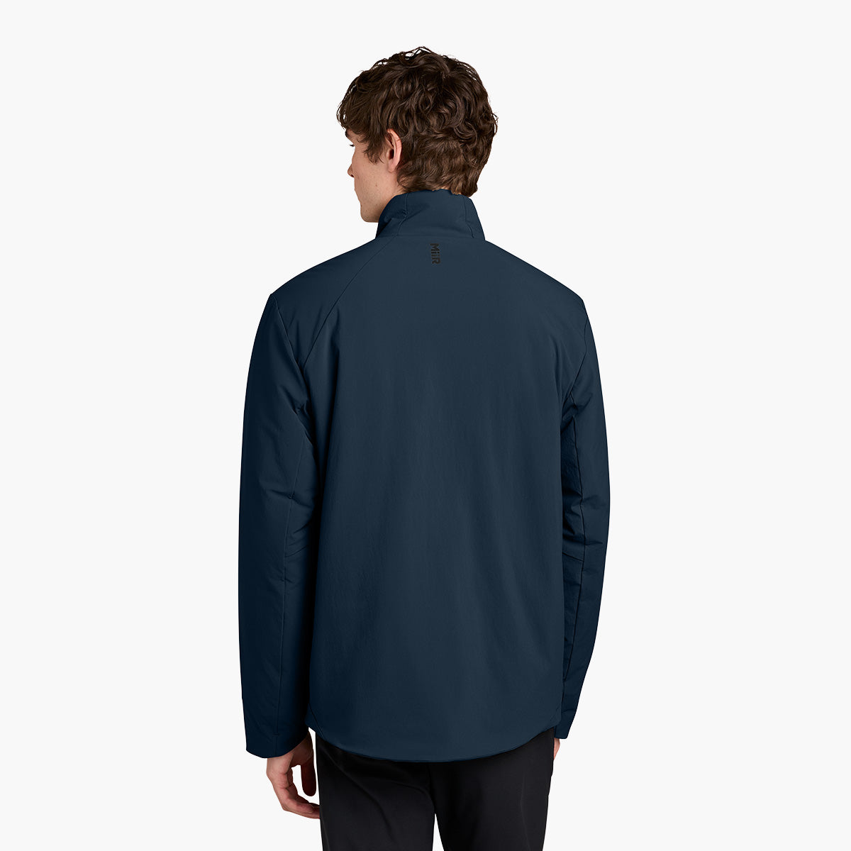 Men's Sashiko Insulated Jacket - Indigo Navy - Model Back