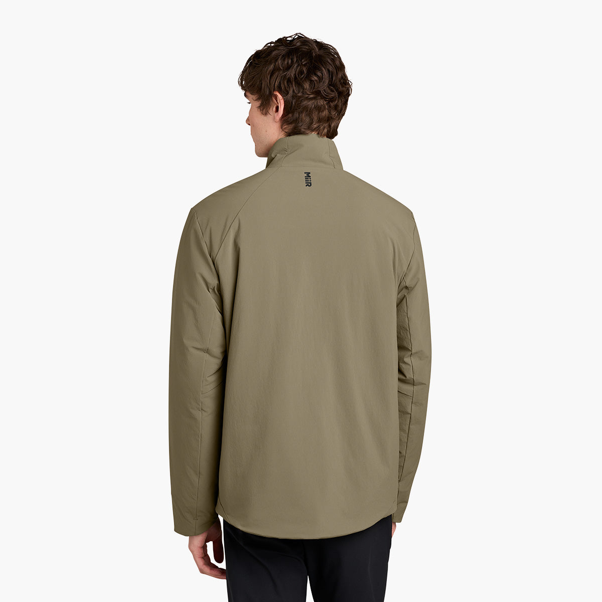Men's Sashiko Insulated Jacket - Truffle - Model Back
