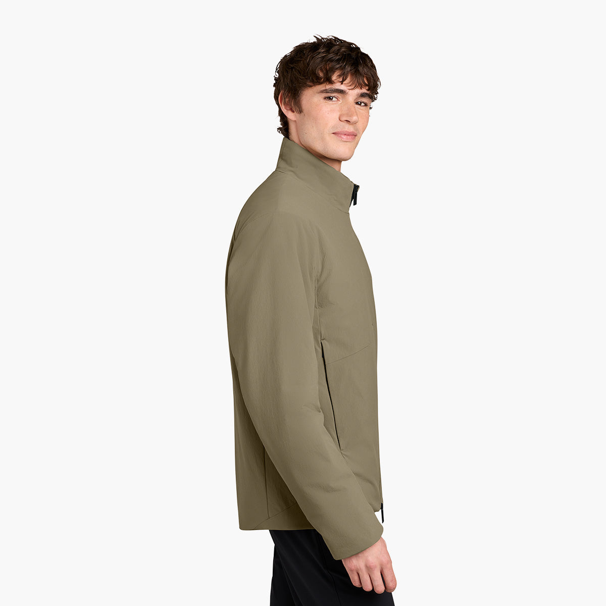 Men's Sashiko Insulated Jacket - Truffle - Model Side