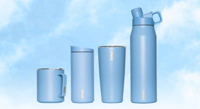 A collection of MiiR products in our new color Altitude Blue