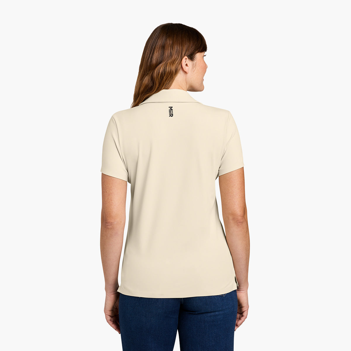 Women's Alta Polo - Alabaster - Model Back