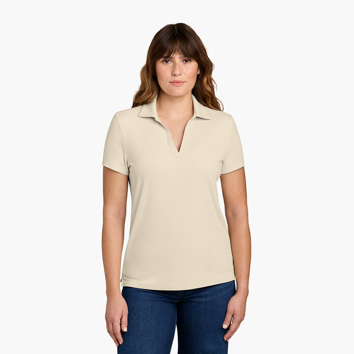 Women's Alta Polo - Alabaster - Model Front