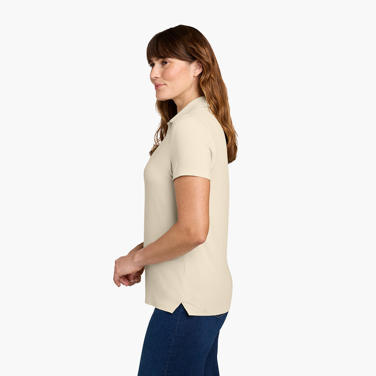 Women's Alta Polo - Alabaster - Model Side